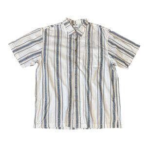 Guy Harvey Blue Water Striped Button UP Shirt US Men's XXL